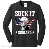 Funny George Washington Suck It England Kids Long Sleeve Shirt thumb 0