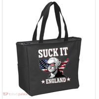 Funny George Washington Suck It England Tote Bag thumb 2