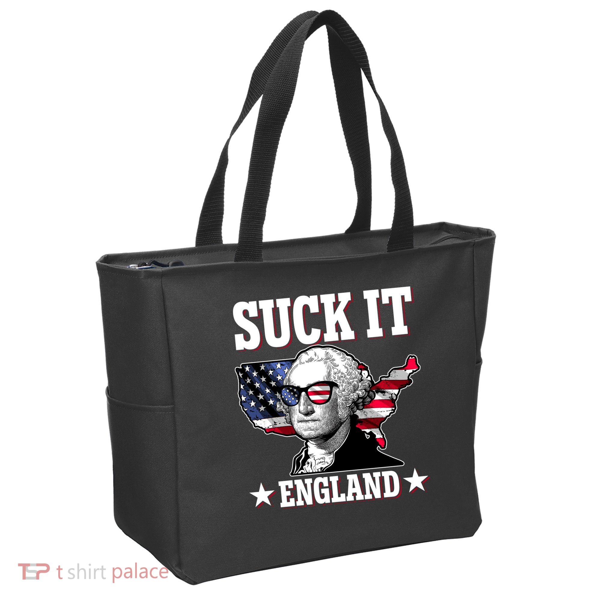 Funny George Washington Suck It England Tote Bag