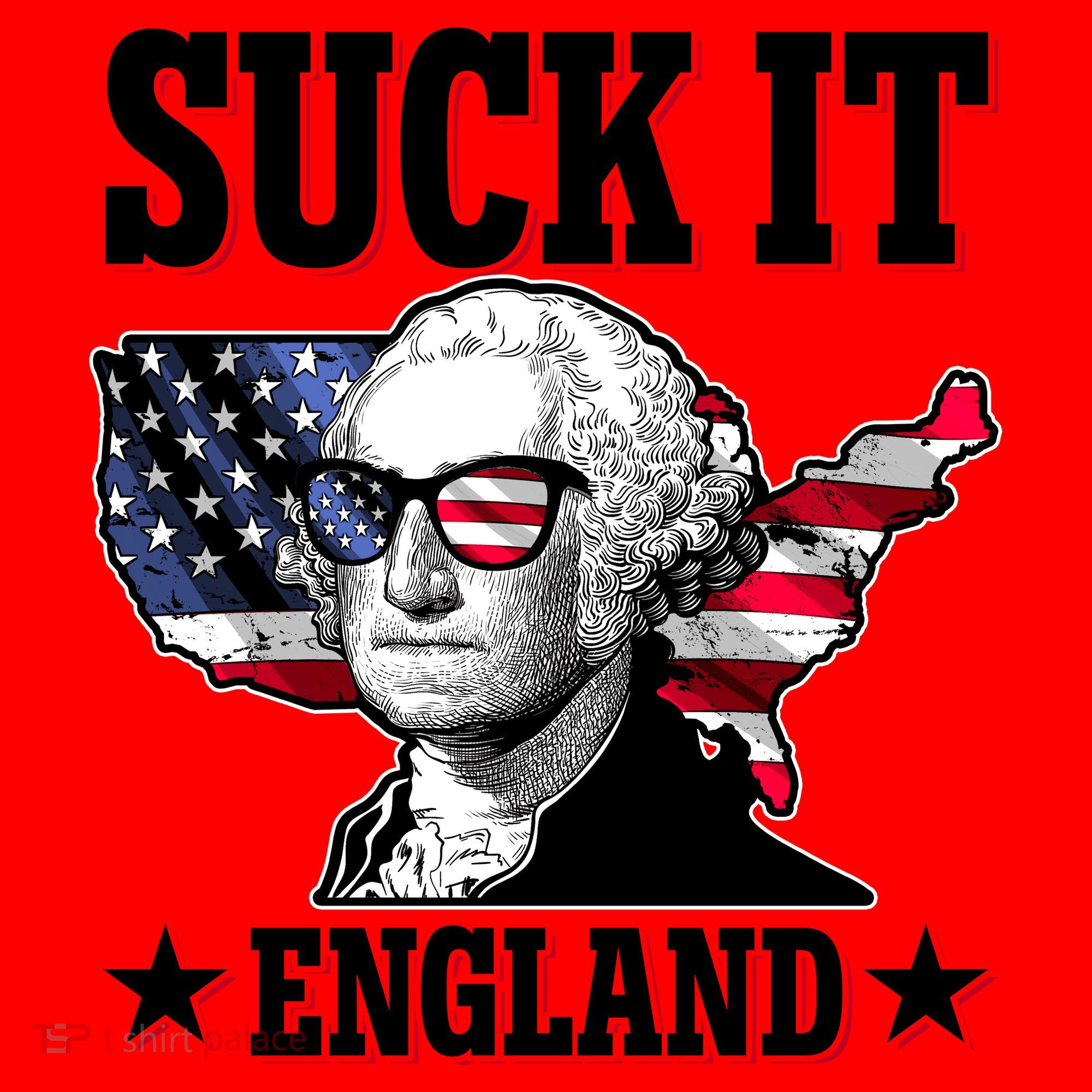 Funny George Washington Suck It England Santa Hat