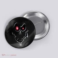 Funny Ghost Face Halloween Button thumb 0