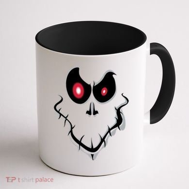 Funny Ghost Face Halloween Coffee Mug back