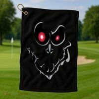 Funny Ghost Face Halloween Golf Towel thumb 1