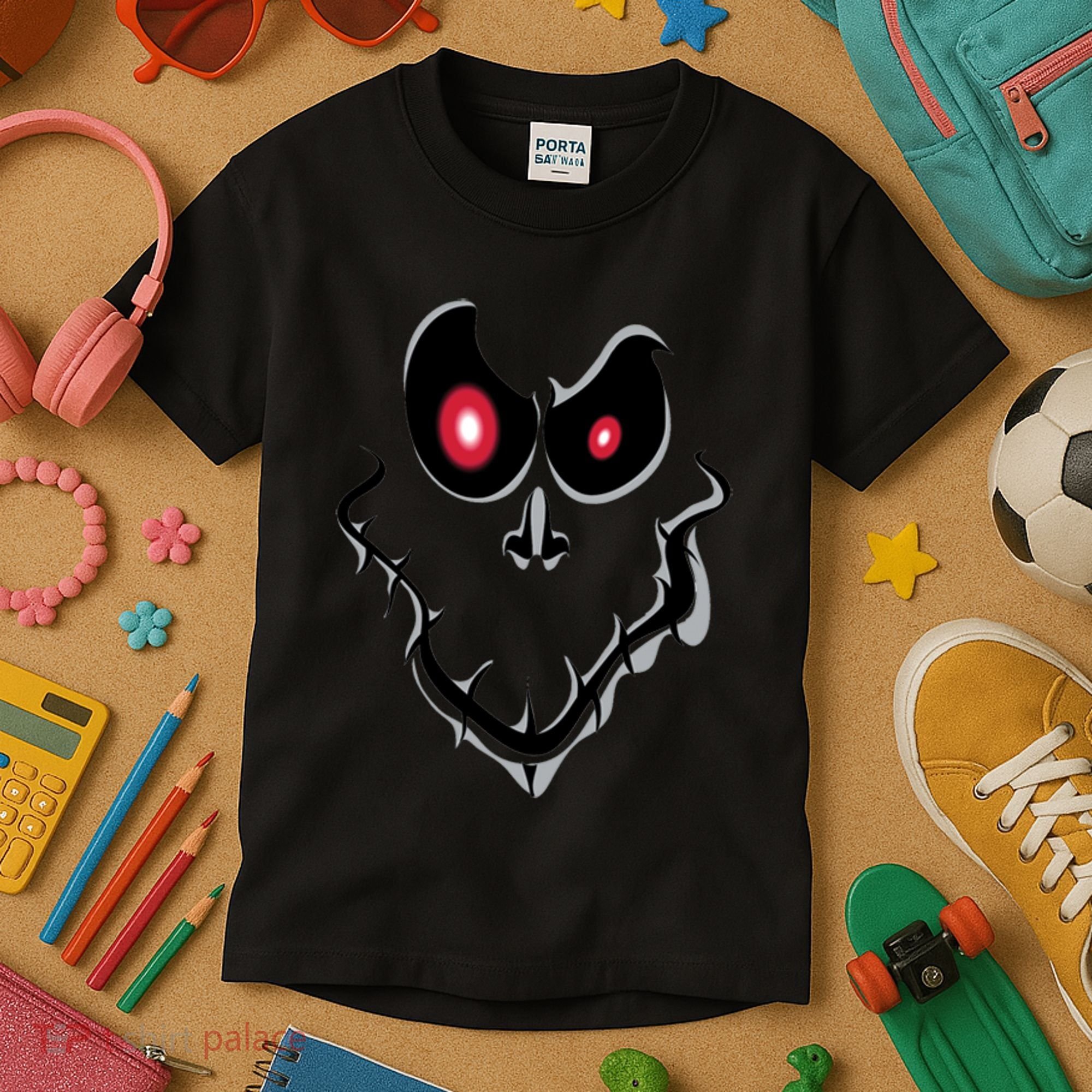 Funny Ghost Face Halloween Kids T-Shirt