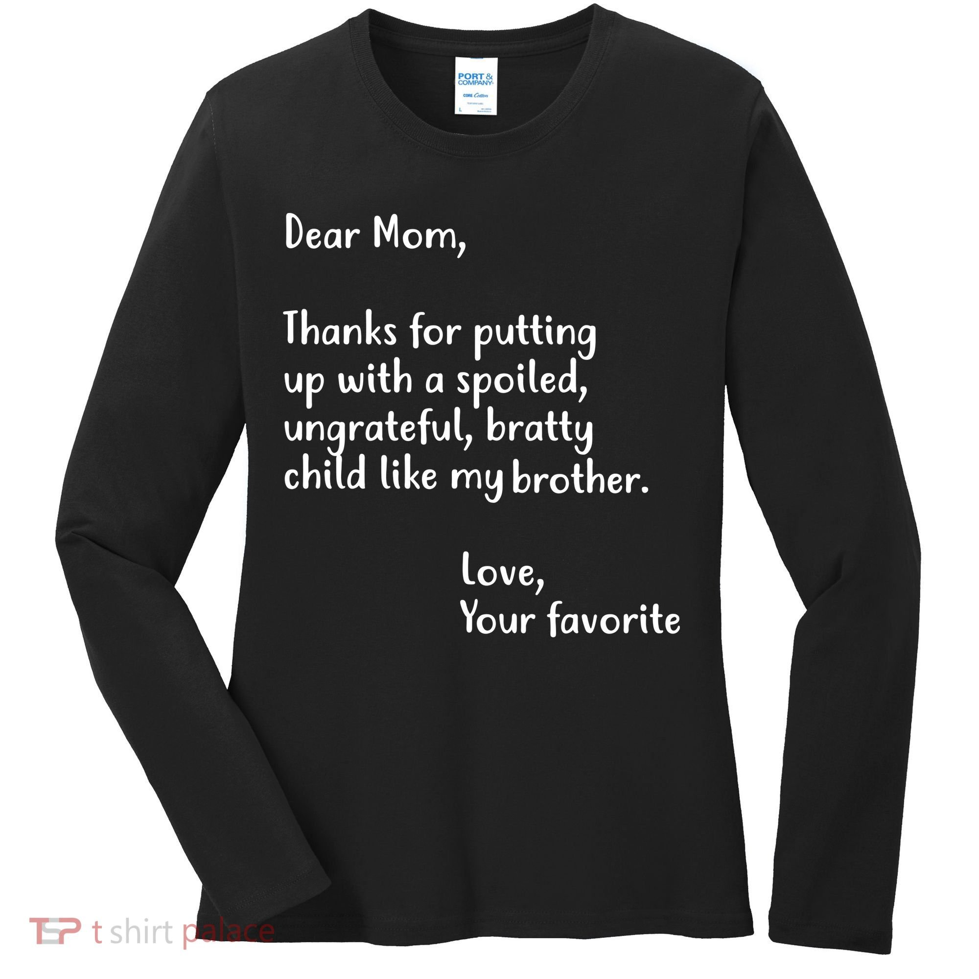 Funny Gift For Mothers Dear Mom (Brother) Women's Long Sleeve Shirt