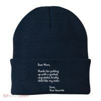 Funny Gift For Mothers Dear Mom (Sister) Beanie thumb 0