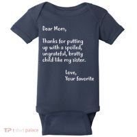 Funny Gift For Mothers Dear Mom (Sister) Baby Bodysuit thumb 0