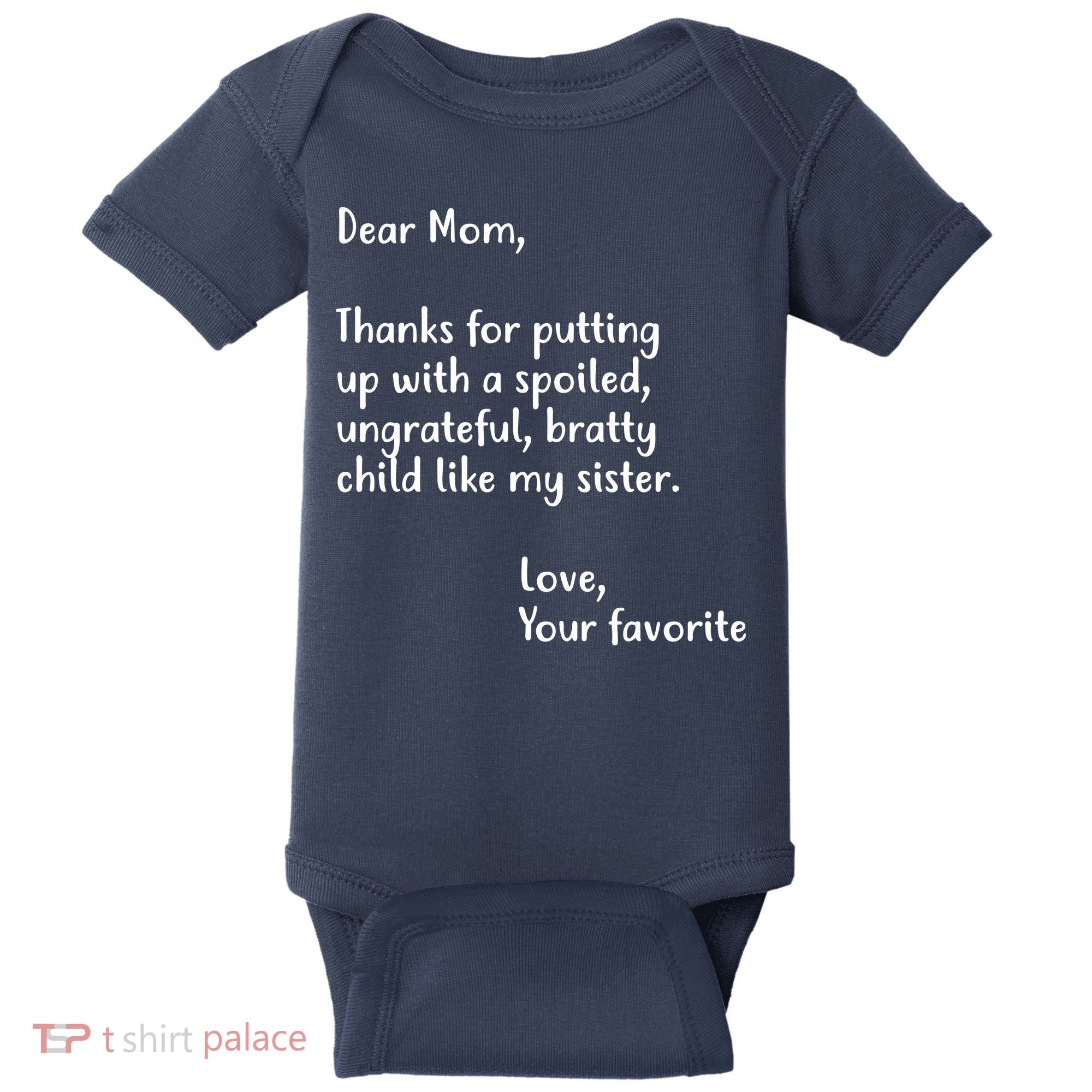 Funny Gift For Mothers Dear Mom (Sister) Baby Bodysuit