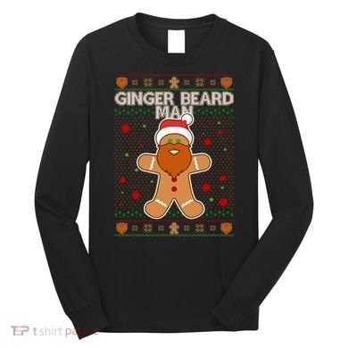 Funny Ginger Beard Man Ugly Christmas Sweater Long Sleeve Shirt