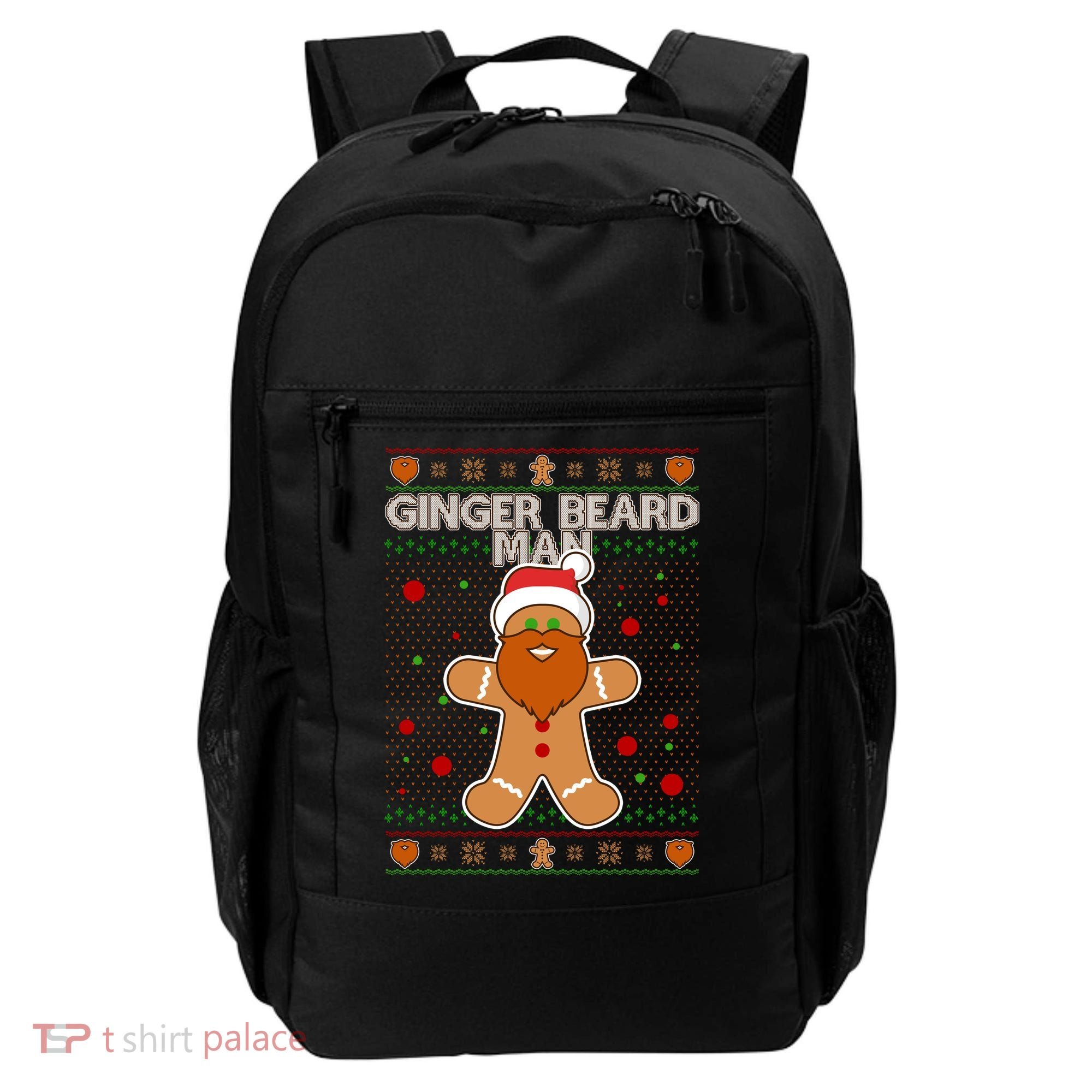 Funny Ginger Beard Man Ugly Christmas Sweater Backpack