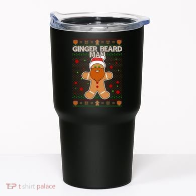 Funny Ginger Beard Man Ugly Christmas Sweater Tumbler