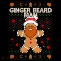 Funny Ginger Beard Man Ugly Christmas Sweater Ornament thumb 1
