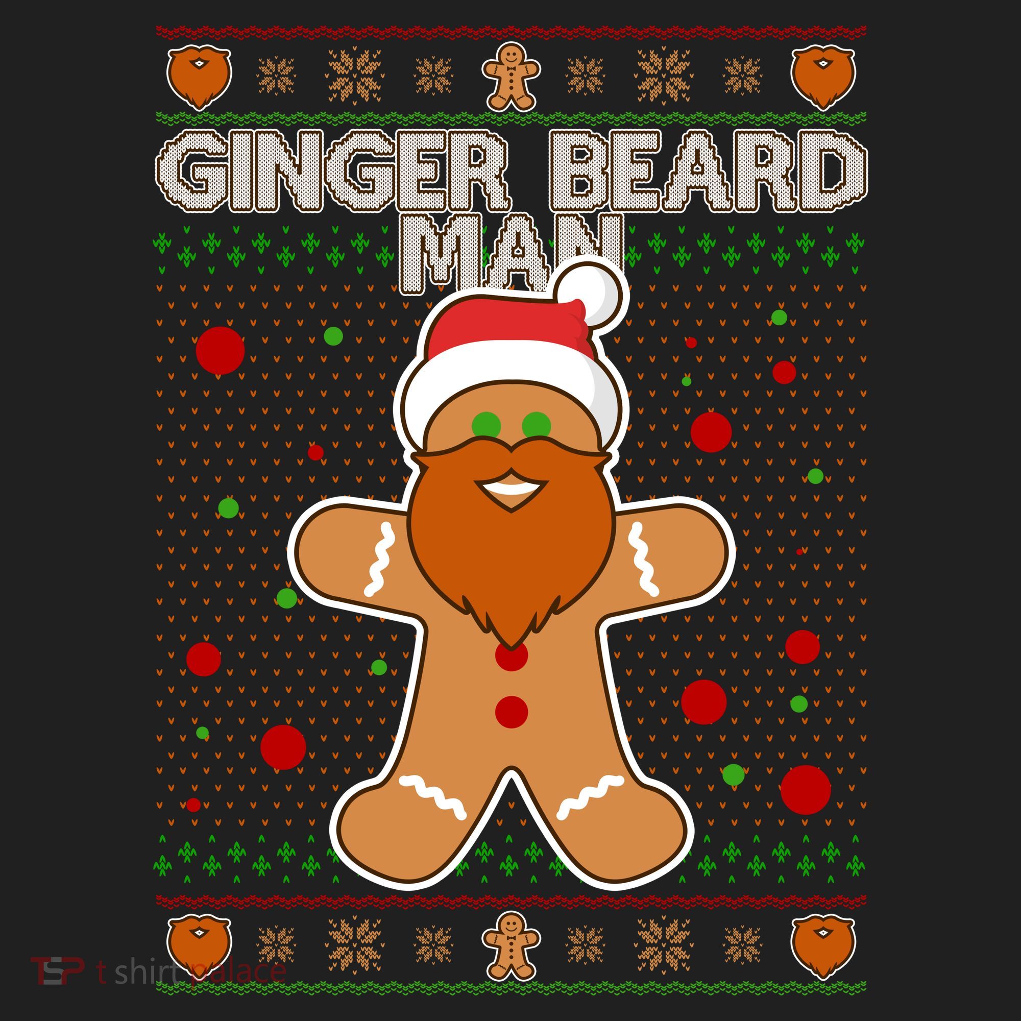 Funny Ginger Beard Man Ugly Christmas Sweater Hat