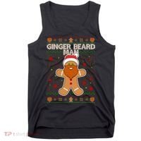 Funny Ginger Beard Man Ugly Christmas Sweater Tank Top thumb 0