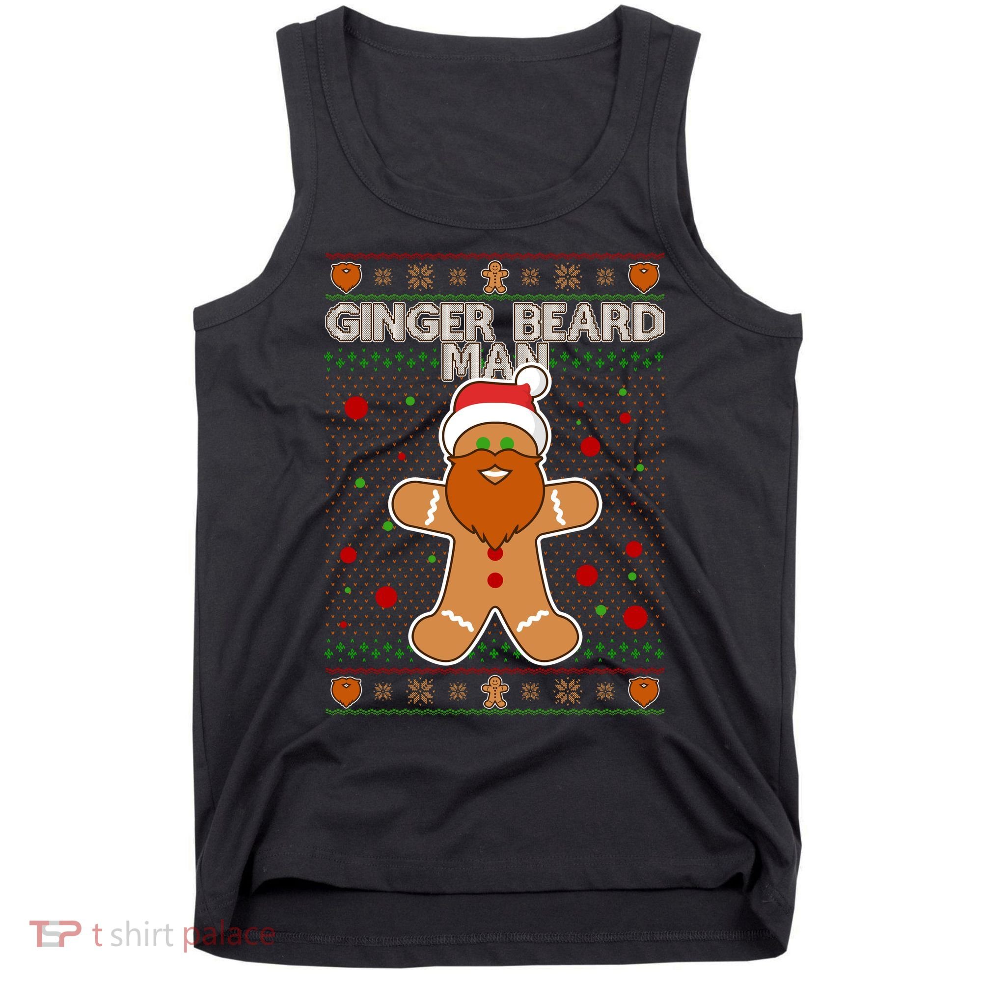 Funny Ginger Beard Man Ugly Christmas Sweater Tank Top