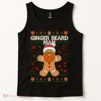 Funny Ginger Beard Man Ugly Christmas Sweater Tank Top thumb 2