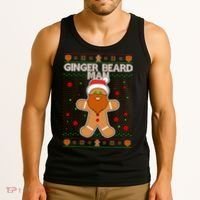 Funny Ginger Beard Man Ugly Christmas Sweater Tank Top thumb 3