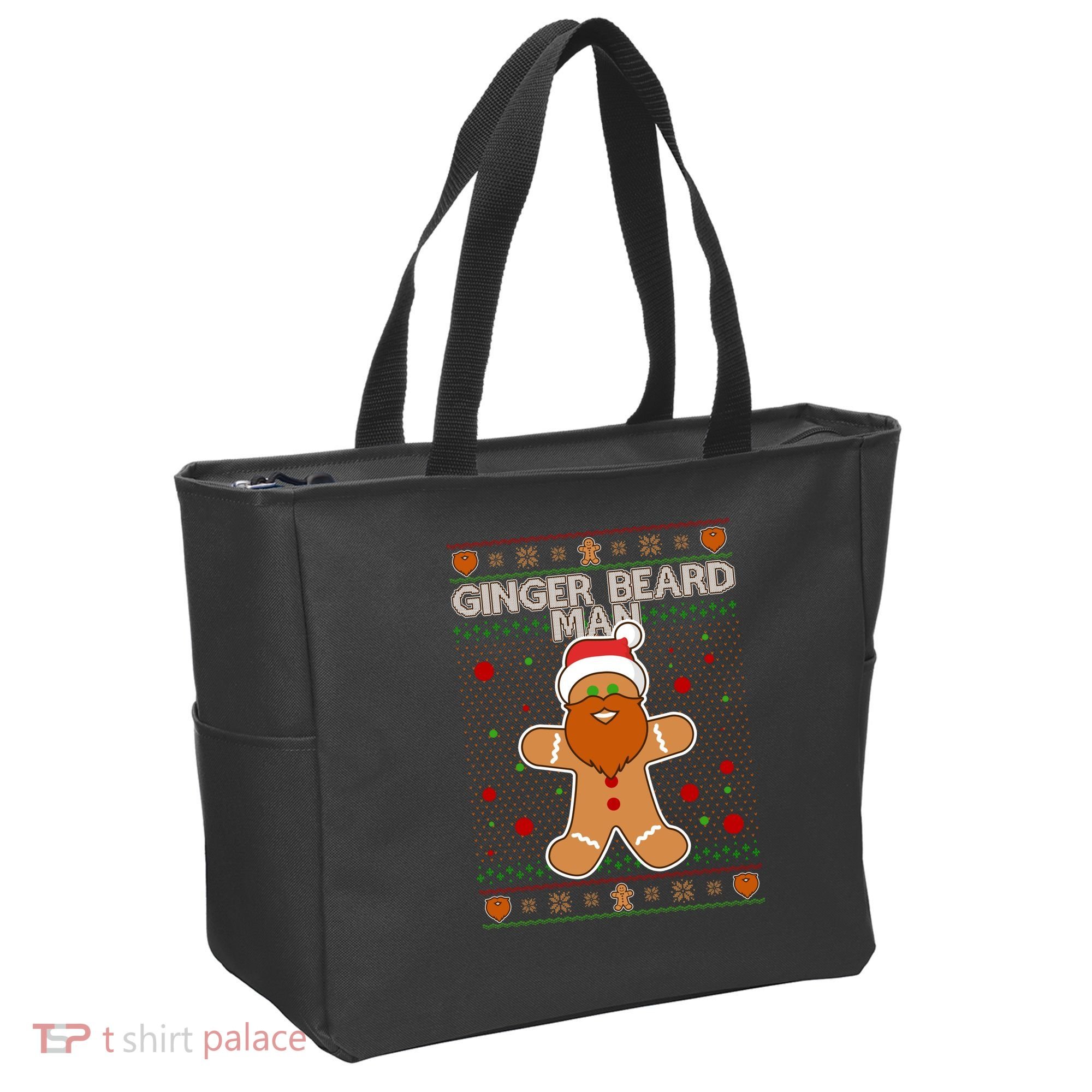 Funny Ginger Beard Man Ugly Christmas Sweater Tote Bag