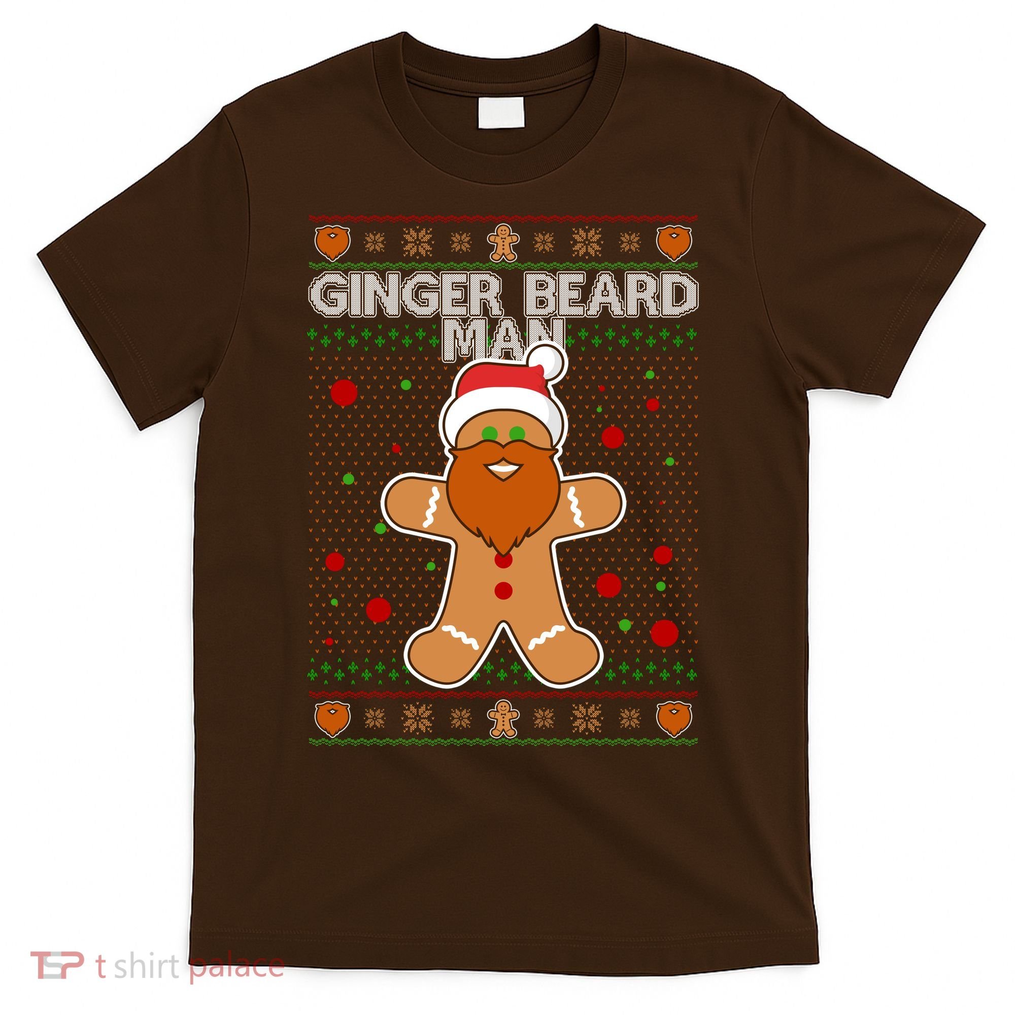 Funny Ginger Beard Man Ugly Christmas Sweater T-Shirt