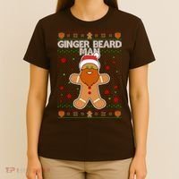 Funny Ginger Beard Man Ugly Christmas Sweater T-Shirt thumb 4