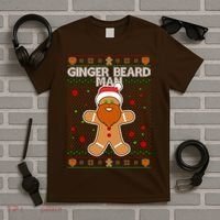 Funny Ginger Beard Man Ugly Christmas Sweater T-Shirt thumb 5