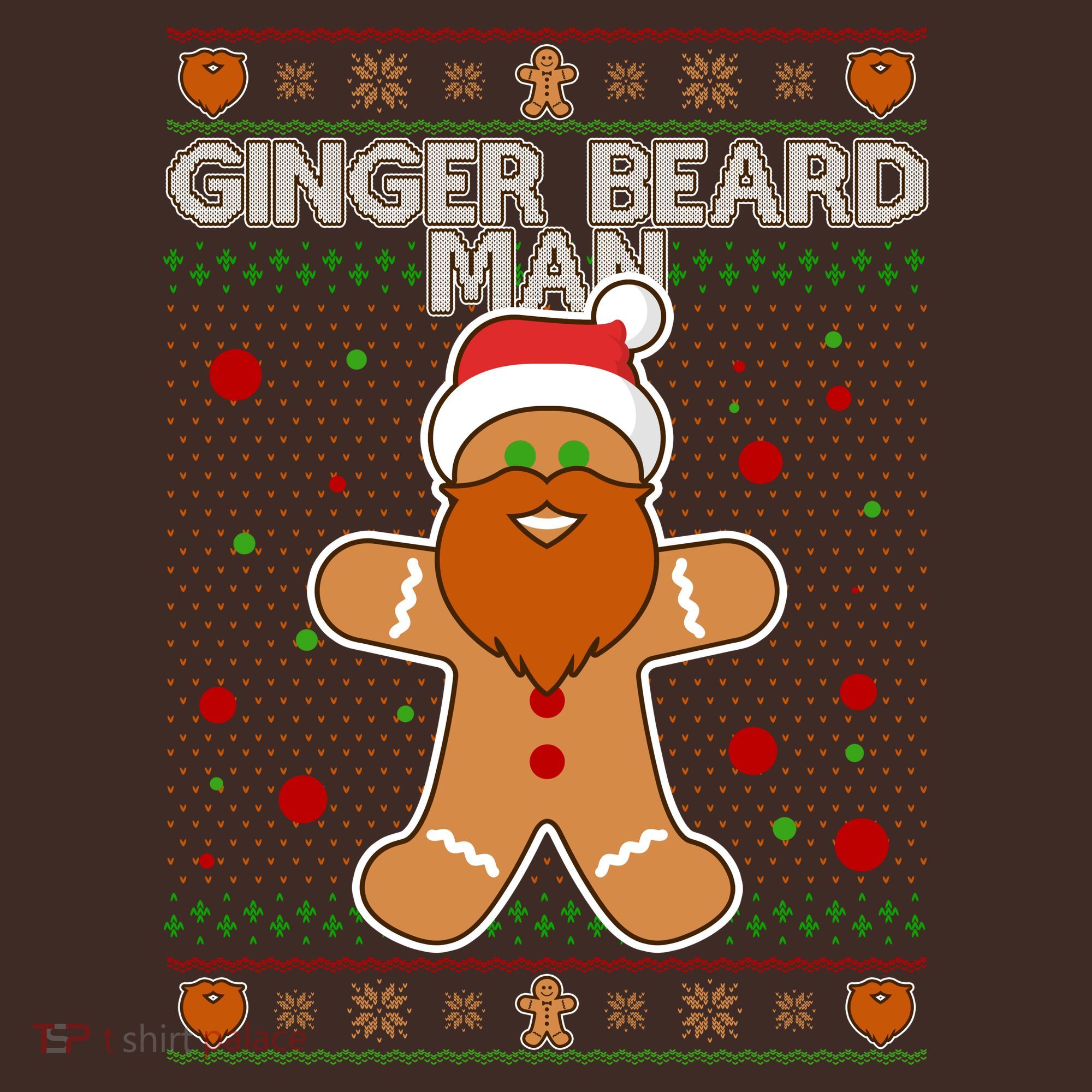 Funny Ginger Beard Man Ugly Christmas Sweater Beanie