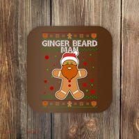 Funny Ginger Beard Man Ugly Christmas Sweater Coaster thumb 0