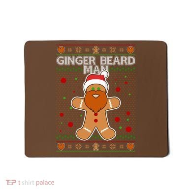 Funny Ginger Beard Man Ugly Christmas Sweater Mousepad