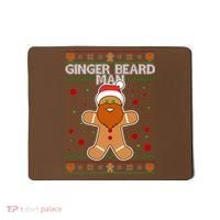 Funny Ginger Beard Man Ugly Christmas Sweater Mousepad thumb 0