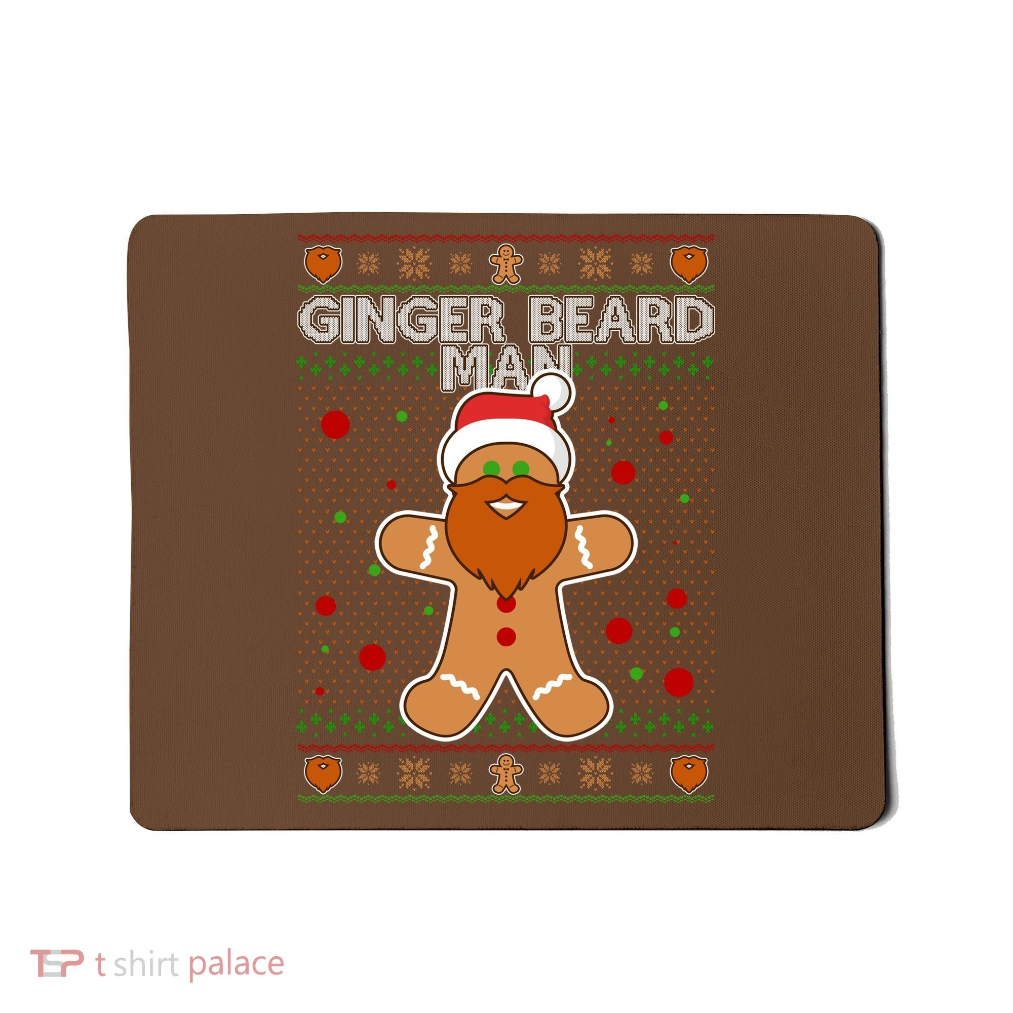 Funny Ginger Beard Man Ugly Christmas Sweater Mousepad