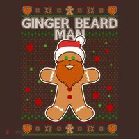 Funny Ginger Beard Man Ugly Christmas Sweater Mousepad thumb 1