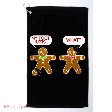 Funny Gingerbread Christmas Golf Towel