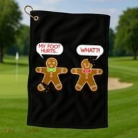 Funny Gingerbread Christmas Golf Towel thumb 1