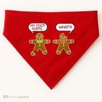 Funny Gingerbread Christmas USA-Made Doggie Bandana thumb 0