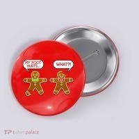 Funny Gingerbread Christmas Button thumb 0