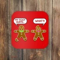 Funny Gingerbread Christmas Coaster thumb 0