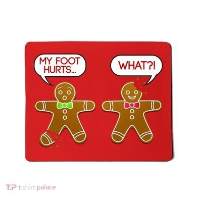 Funny Gingerbread Christmas Mousepad