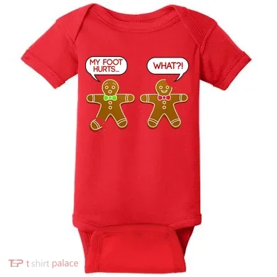 Funny Gingerbread Christmas Baby Bodysuit