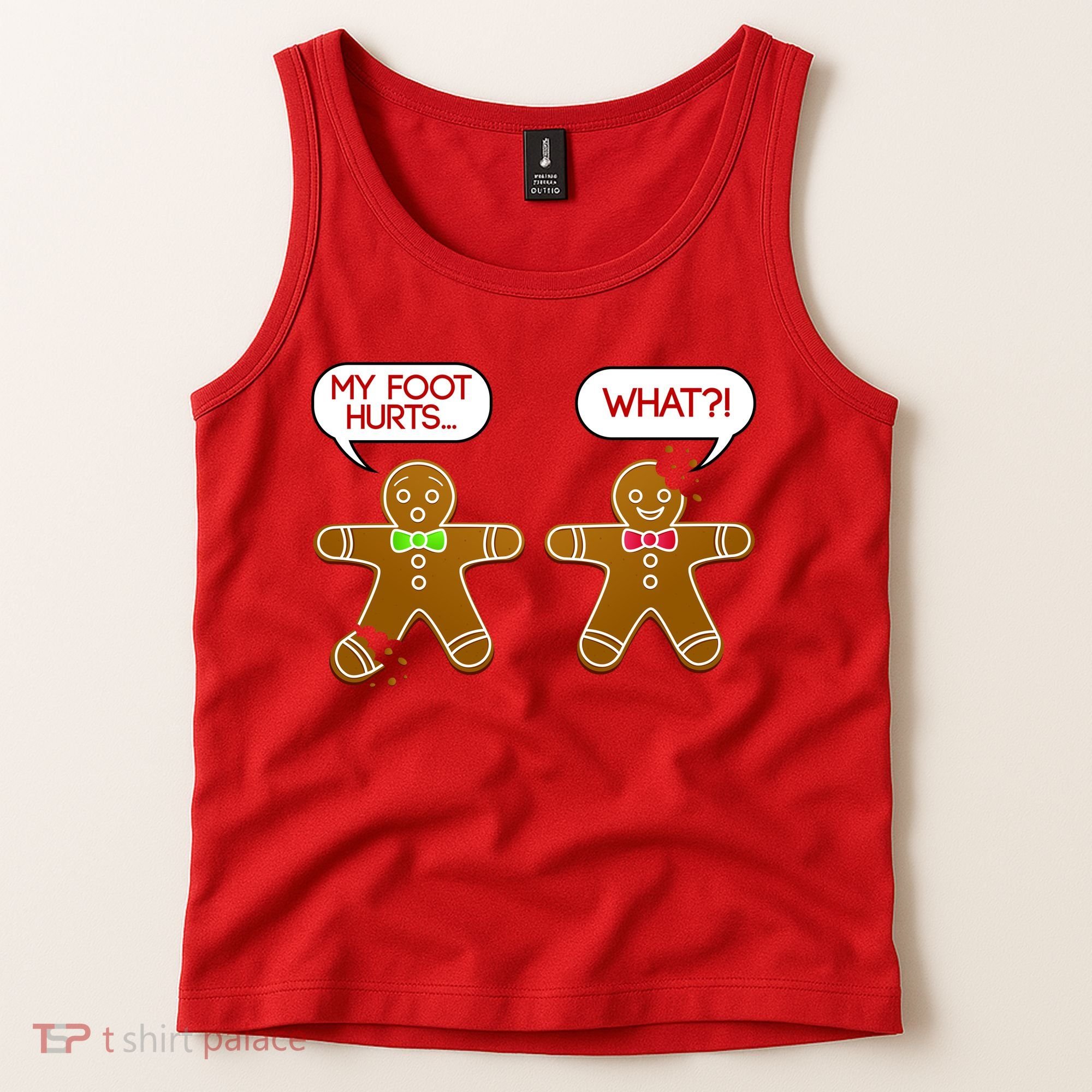 Funny Gingerbread Christmas Tank Top