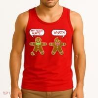 Funny Gingerbread Christmas Tank Top thumb 3