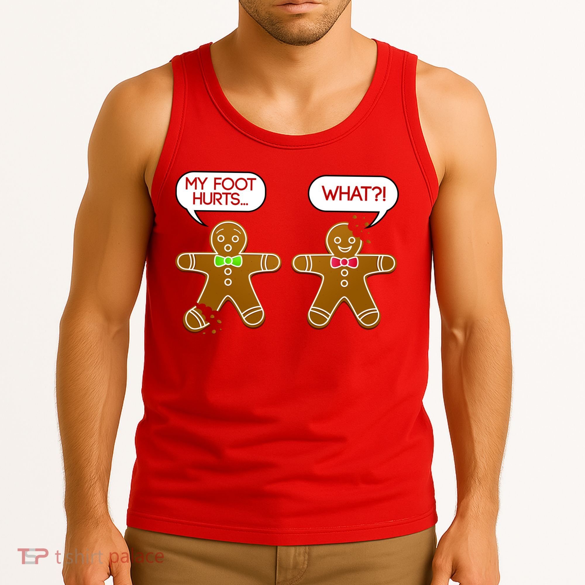 Funny Gingerbread Christmas Tank Top