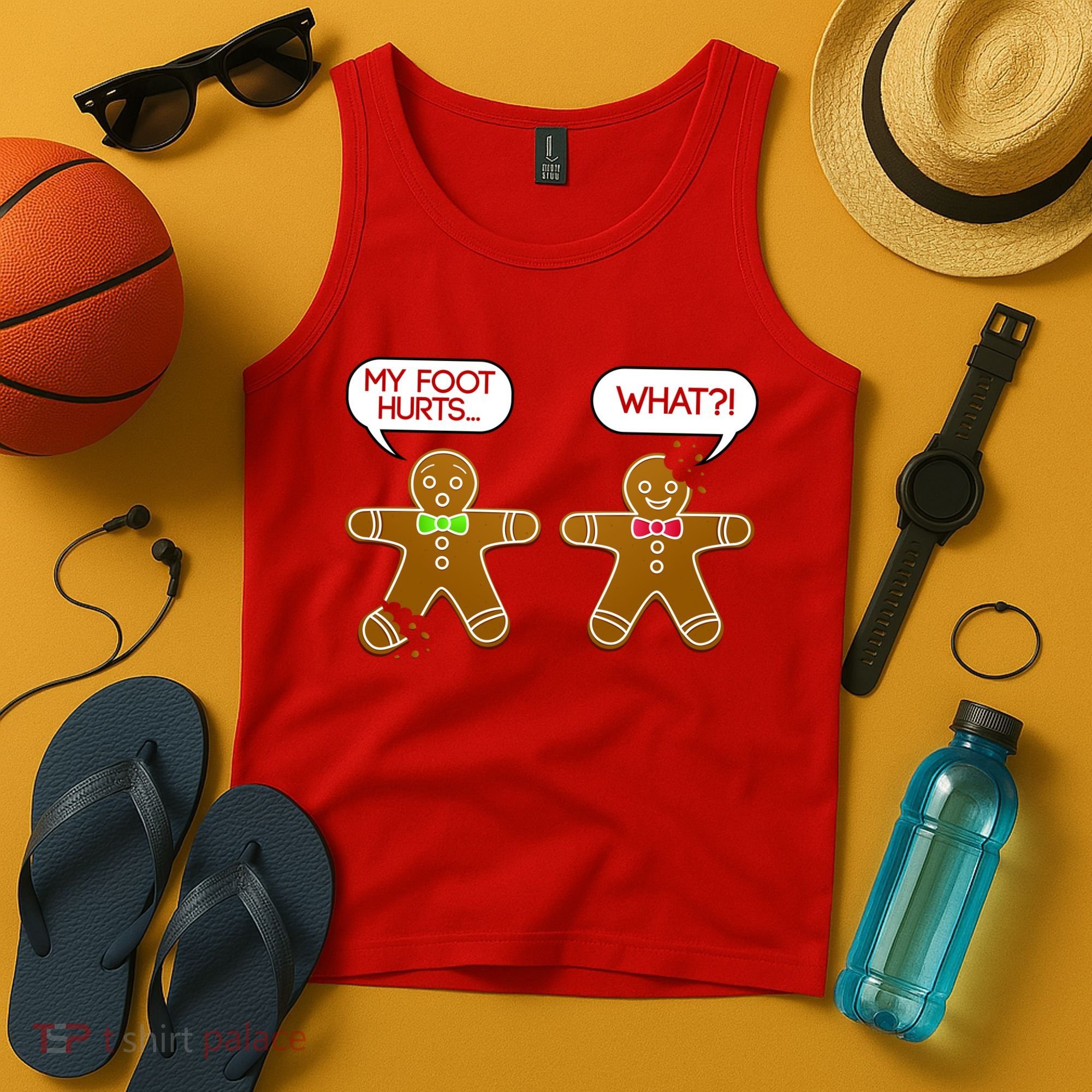 Funny Gingerbread Christmas Tank Top