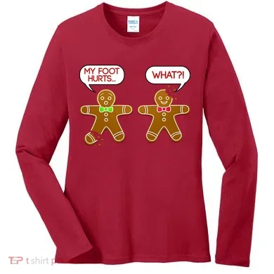 Funny Gingerbread Christmas Women's Long Sleeve Shirt