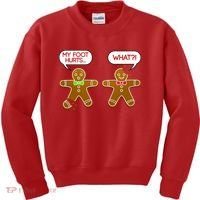 Funny Gingerbread Christmas Kids Sweatshirt thumb 0