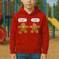 Funny Gingerbread Christmas Kids Hoodie thumb 2