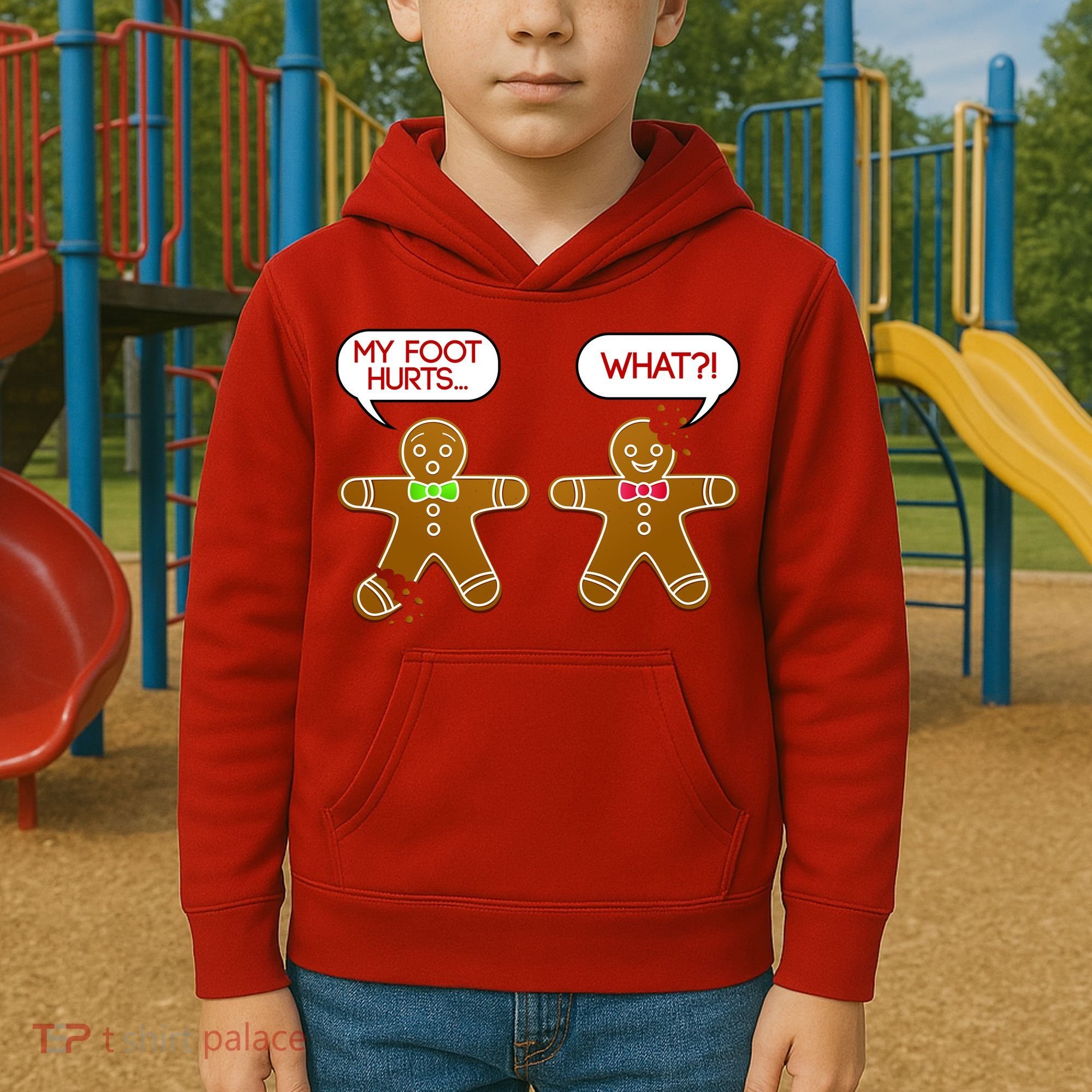 Funny Gingerbread Christmas Kids Hoodie