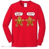 Funny Gingerbread Christmas Kids Long Sleeve Shirt thumb 0