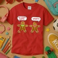 Funny Gingerbread Christmas Kids T-Shirt thumb 3