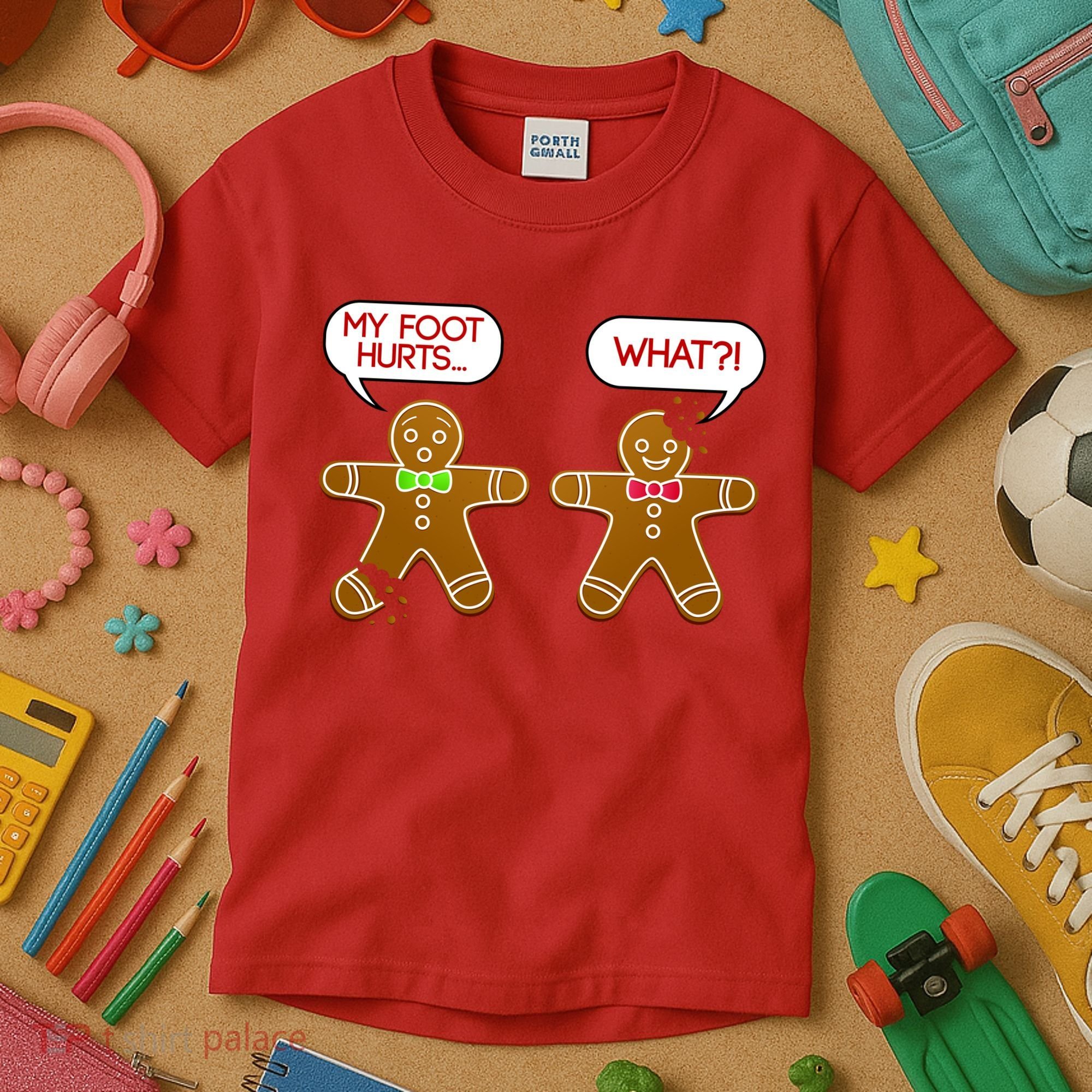 Funny Gingerbread Christmas Kids T-Shirt