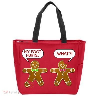 Funny Gingerbread Christmas Tote Bag